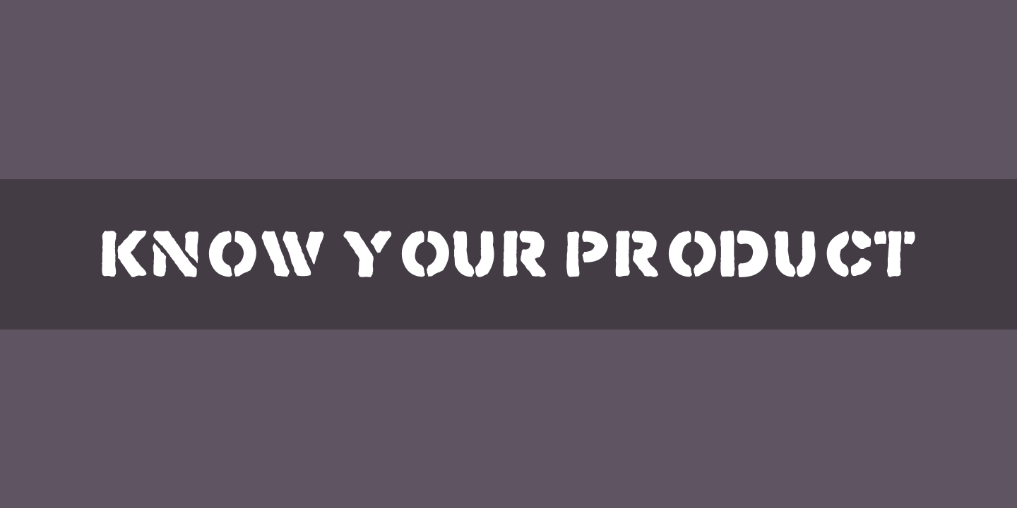 Пример шрифта Know Your Product #1